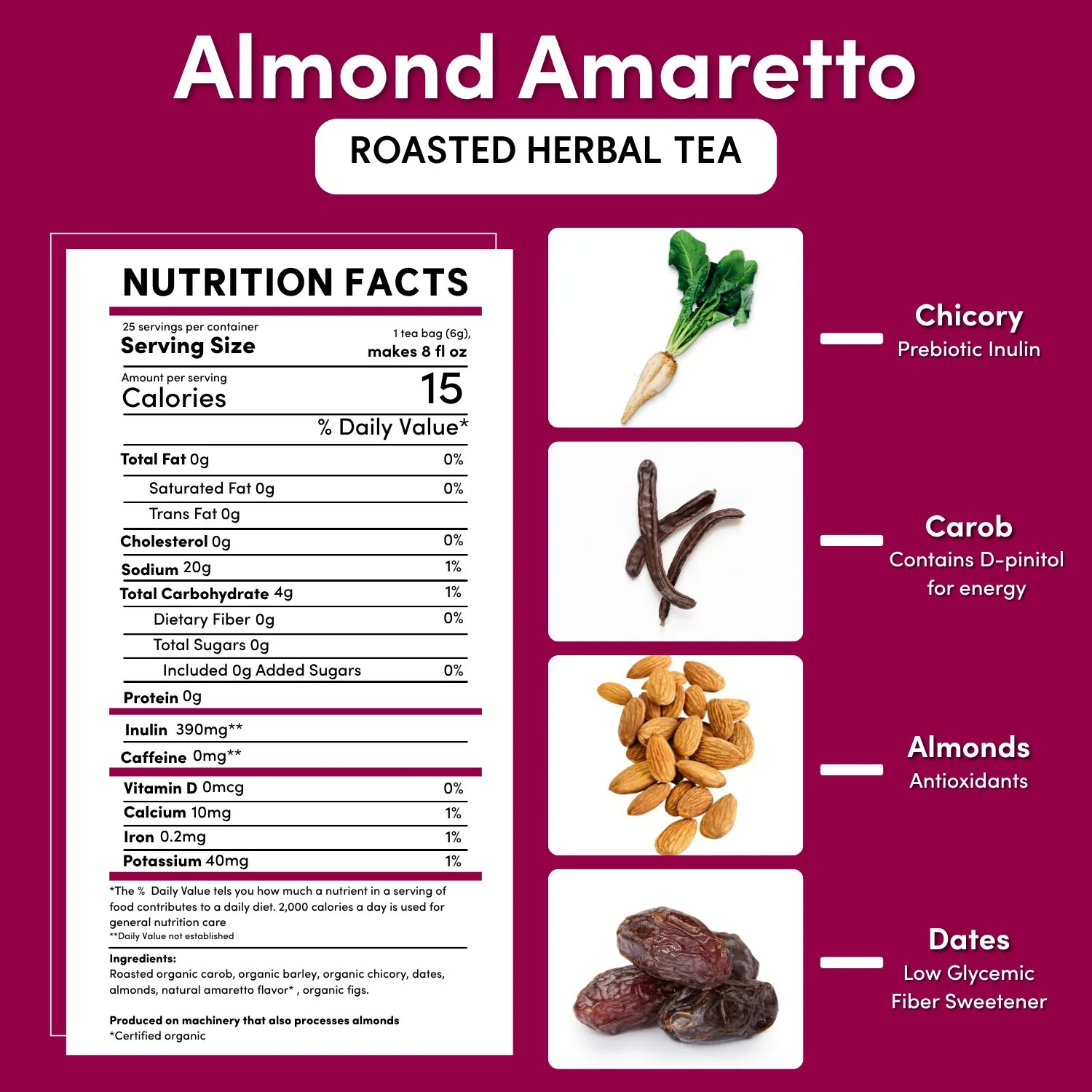 Almond Amaretto Roasted Herbal Tea - Image 13