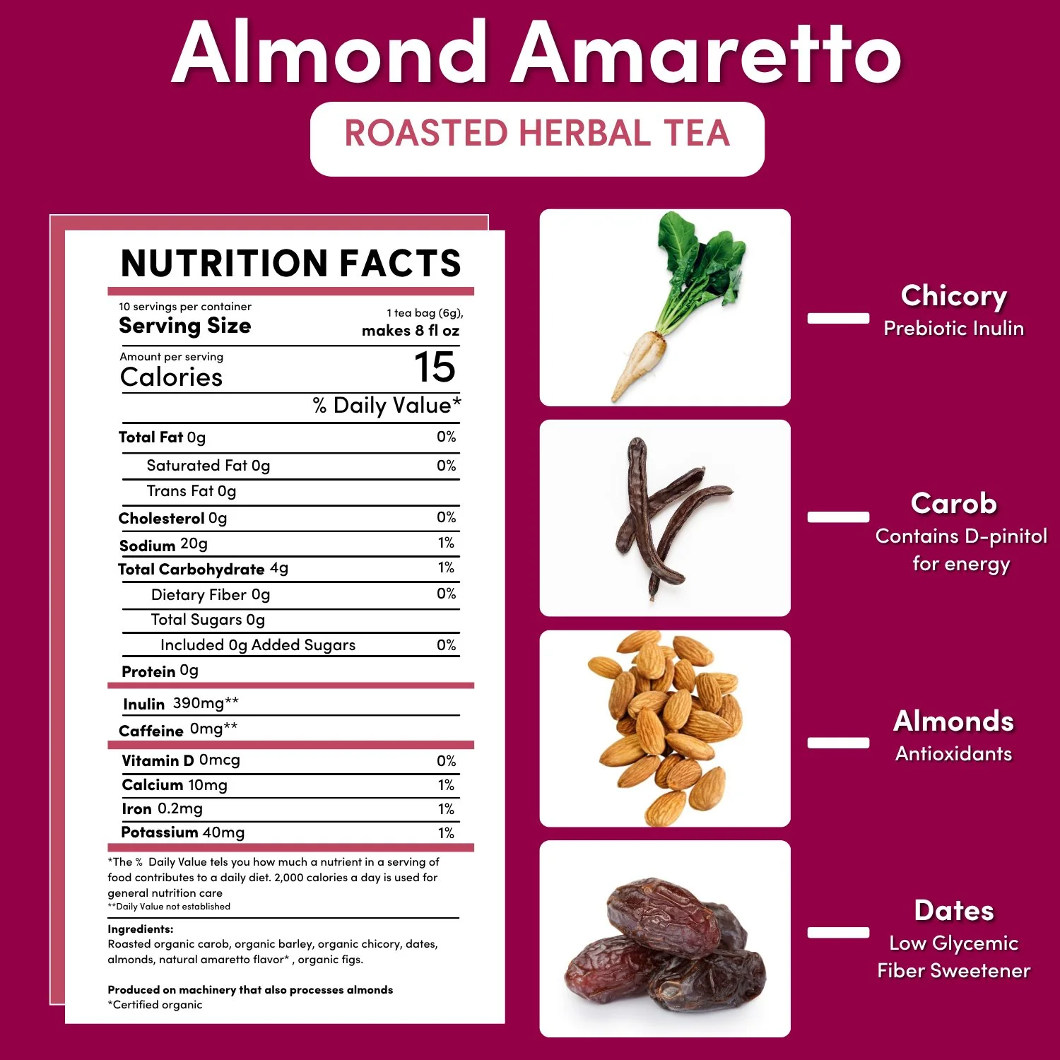 Almond Amaretto Roasted Herbal Tea - Image 19
