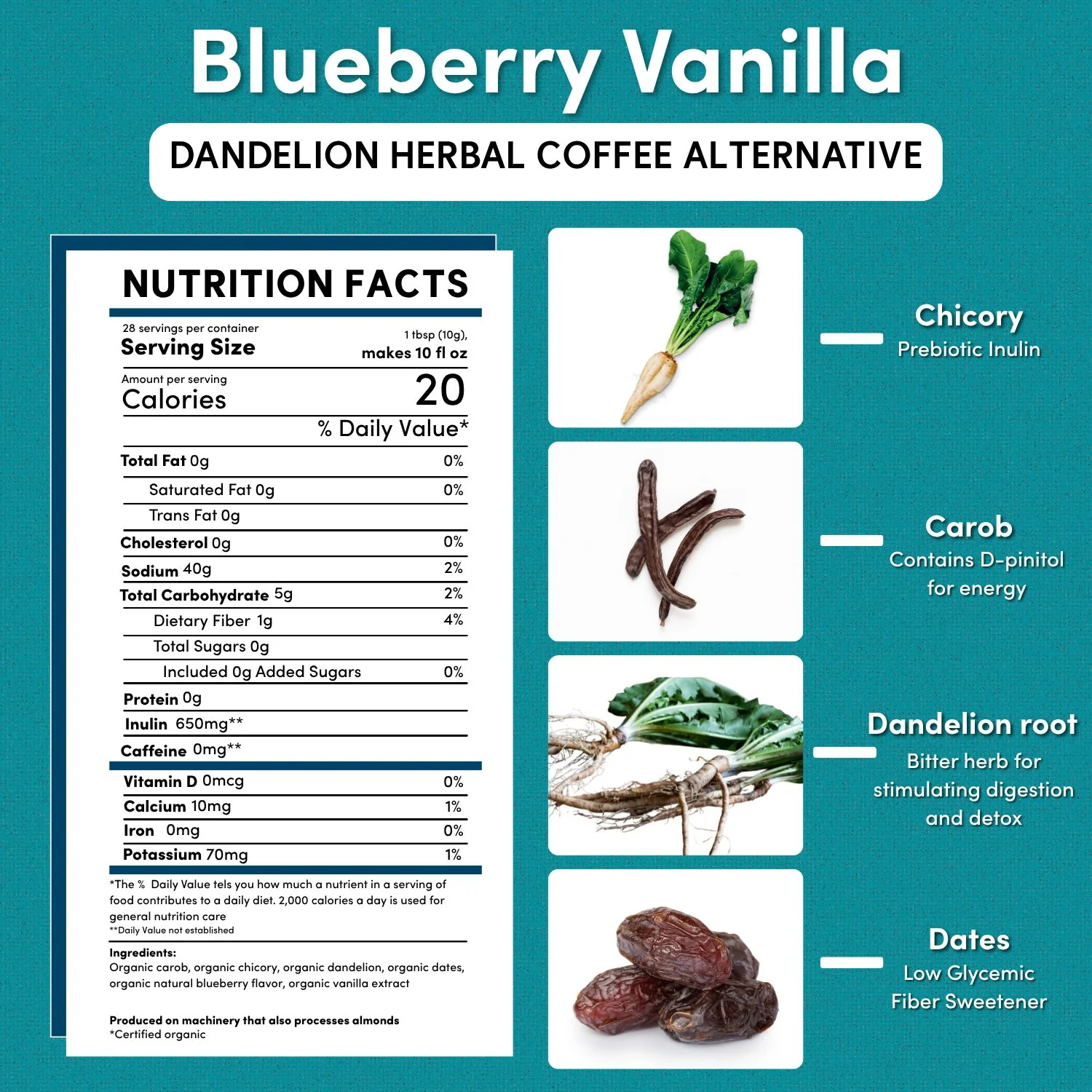Blueberry Vanilla Chicory Herbal Coffee - Image 5
