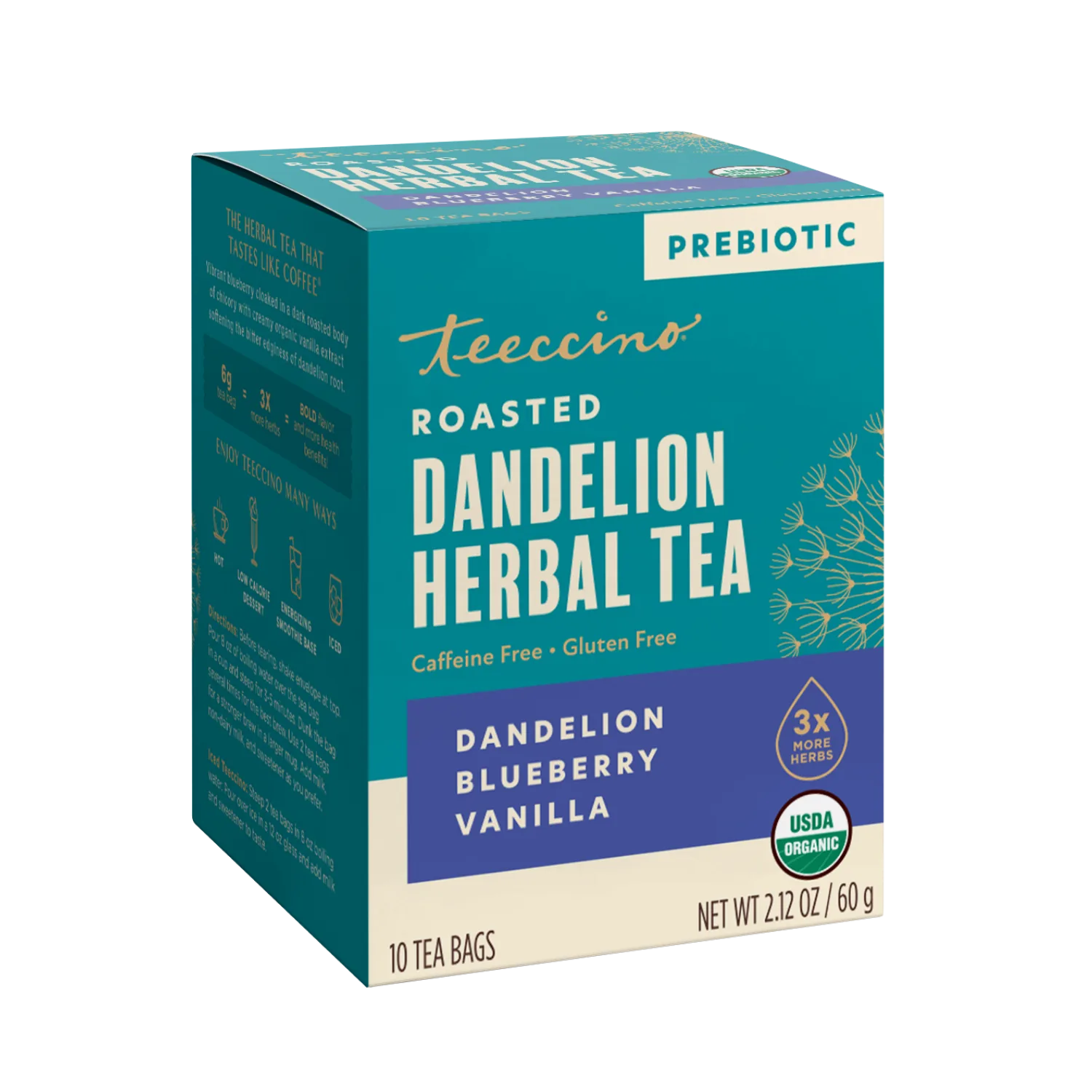 Dandelion Blueberry Vanilla Roasted Herbal Tea - Image 3