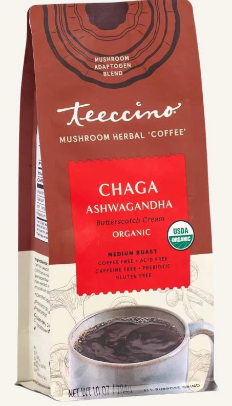 Chaga Ashwagandha Butterscotch Cream Mushroom Herbal Coffee