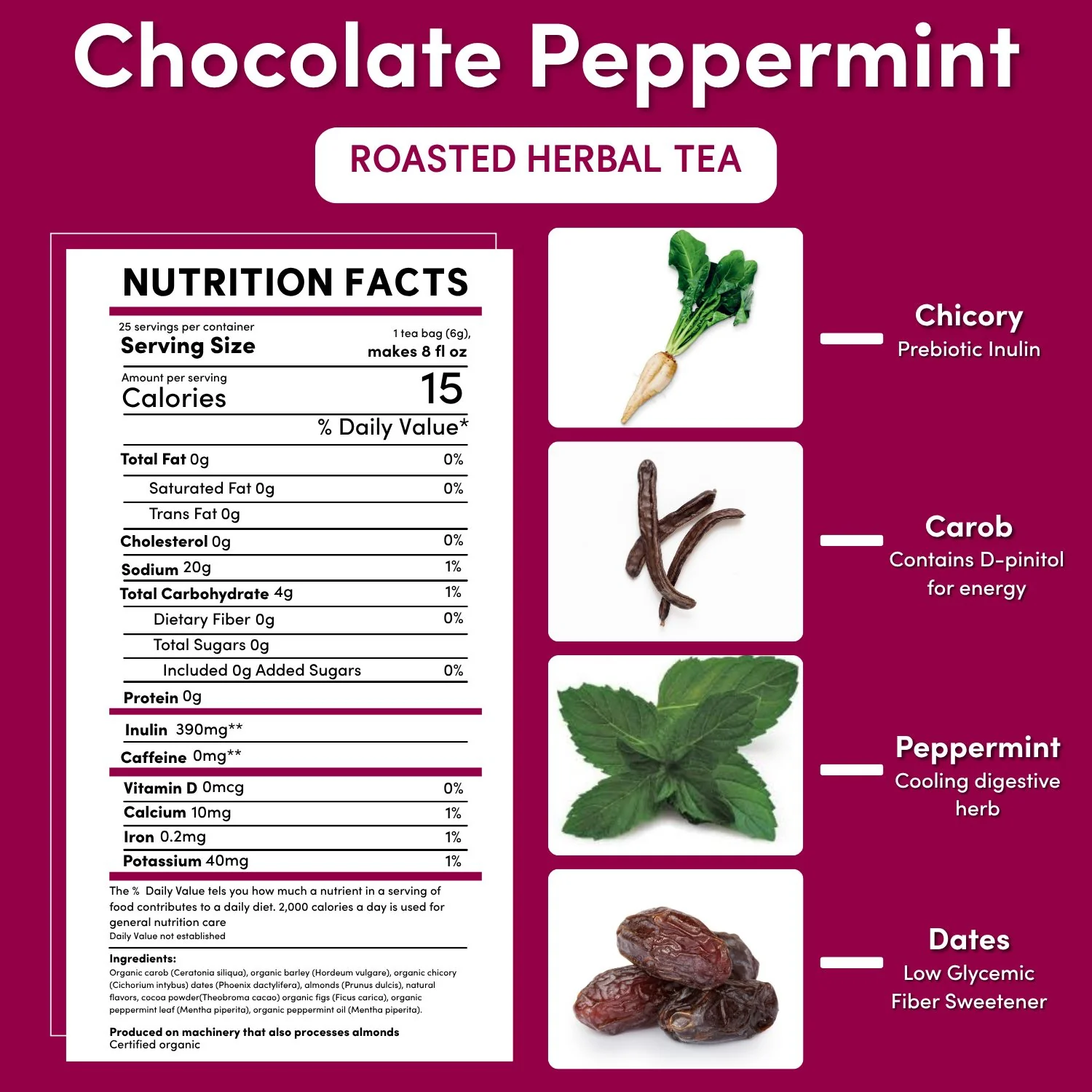 Chocolate Peppermint Roasted Herbal Tea - Image 7