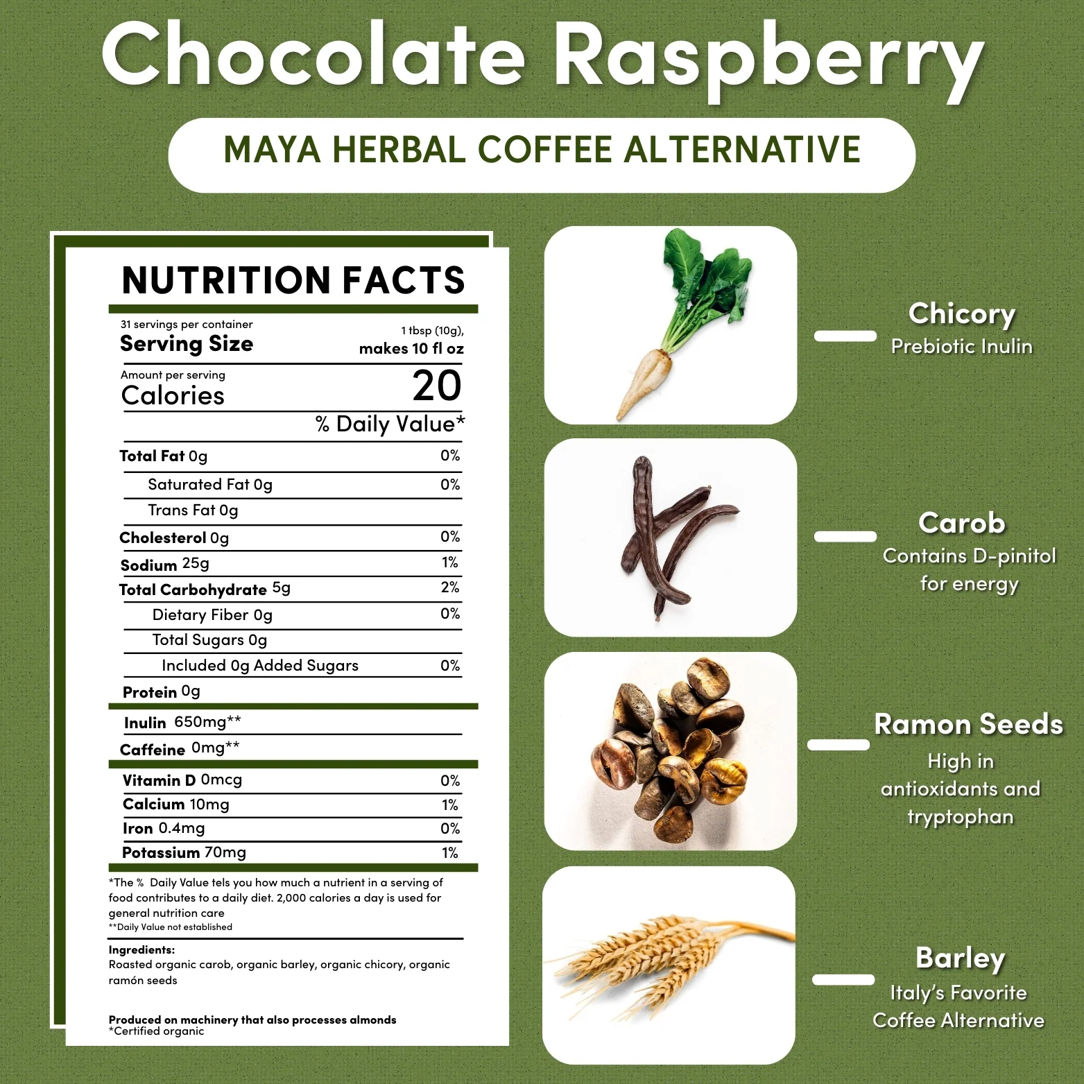 Chocolate Raspberry Chicory Herbal Coffee - Image 5