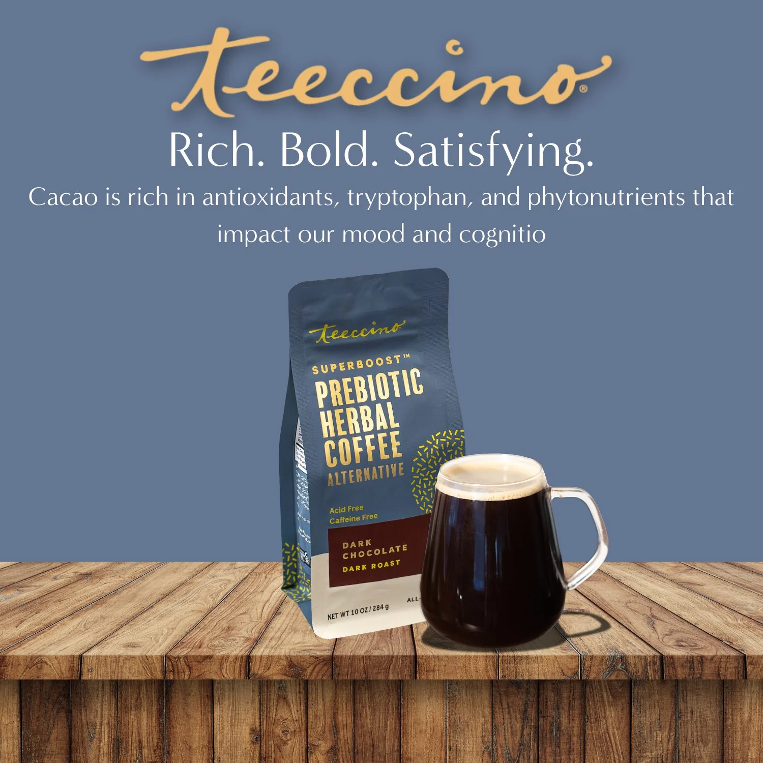 Dark Chocolate Prebiotic SuperBoost Herbal Coffee - Image 7