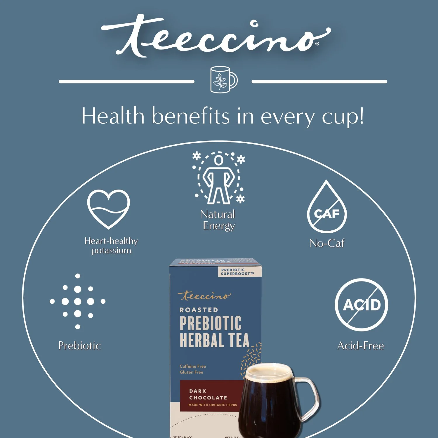 Dark Chocolate Prebiotic SuperBoost Herbal Tea - Image 10