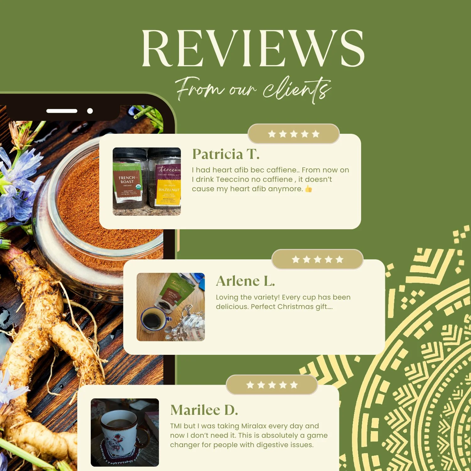French Roast Chicory Herbal Coffee - Image 3
