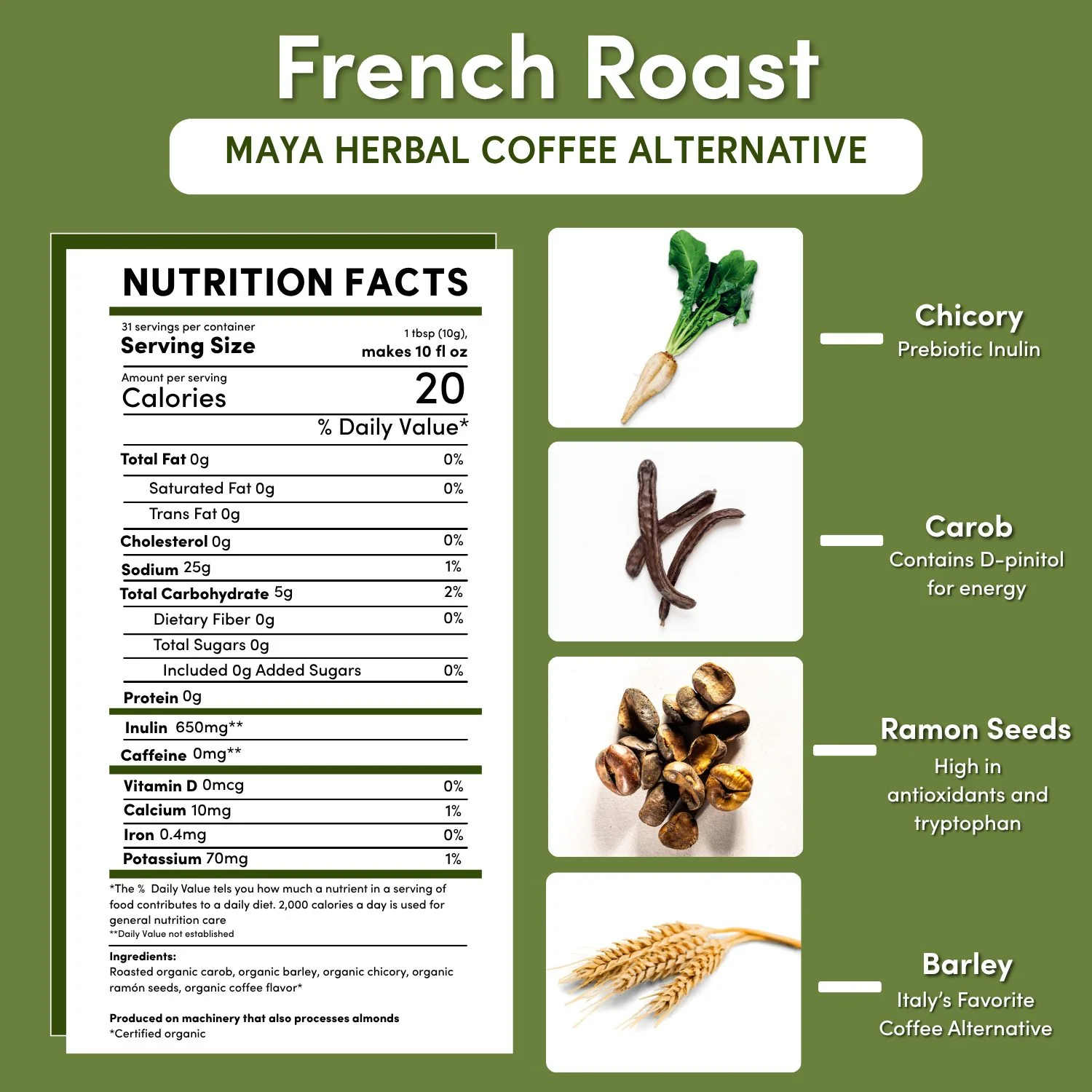 French Roast Chicory Herbal Coffee - Image 5