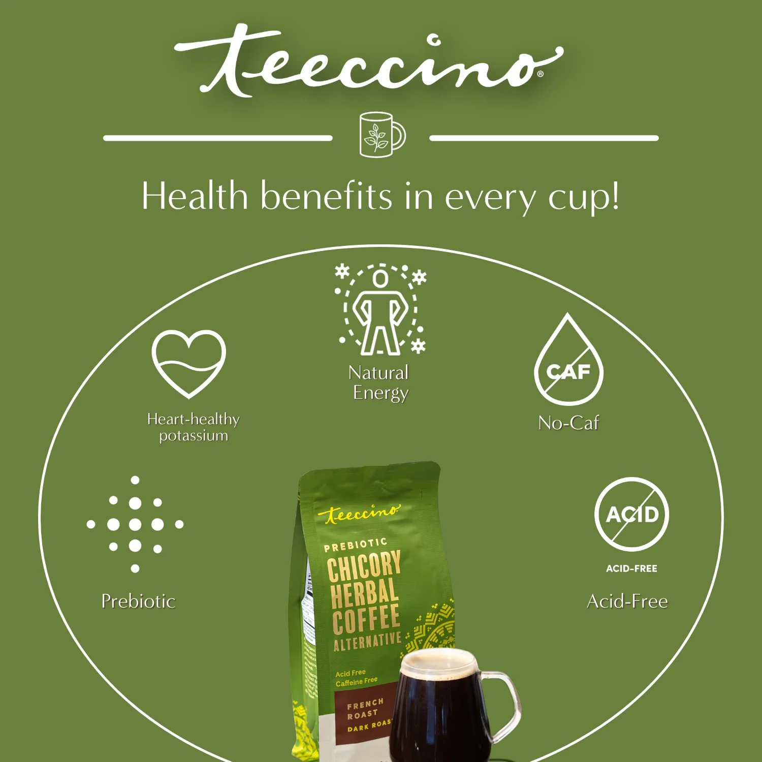 French Roast Chicory Herbal Coffee - Image 6