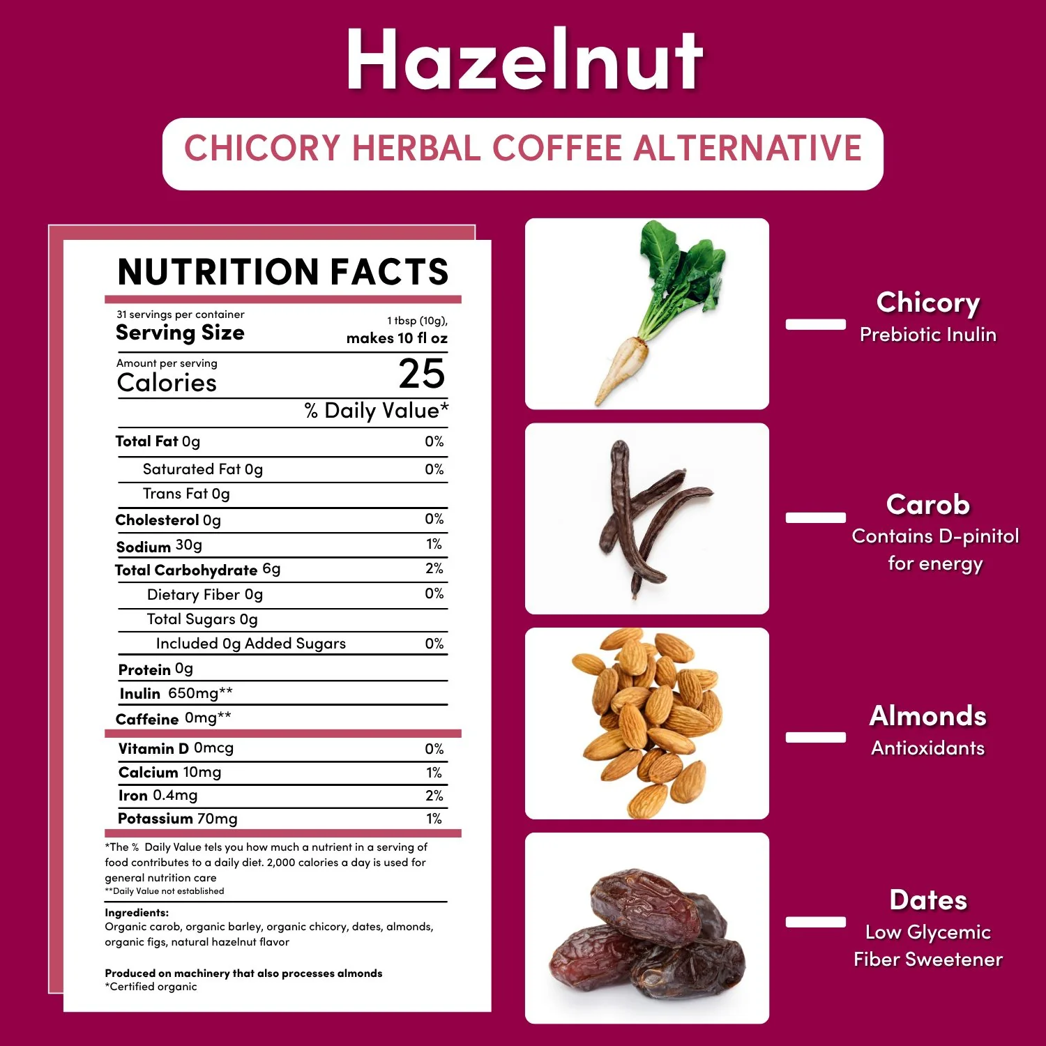 Hazelnut Chicory Herbal Coffee - Image 5