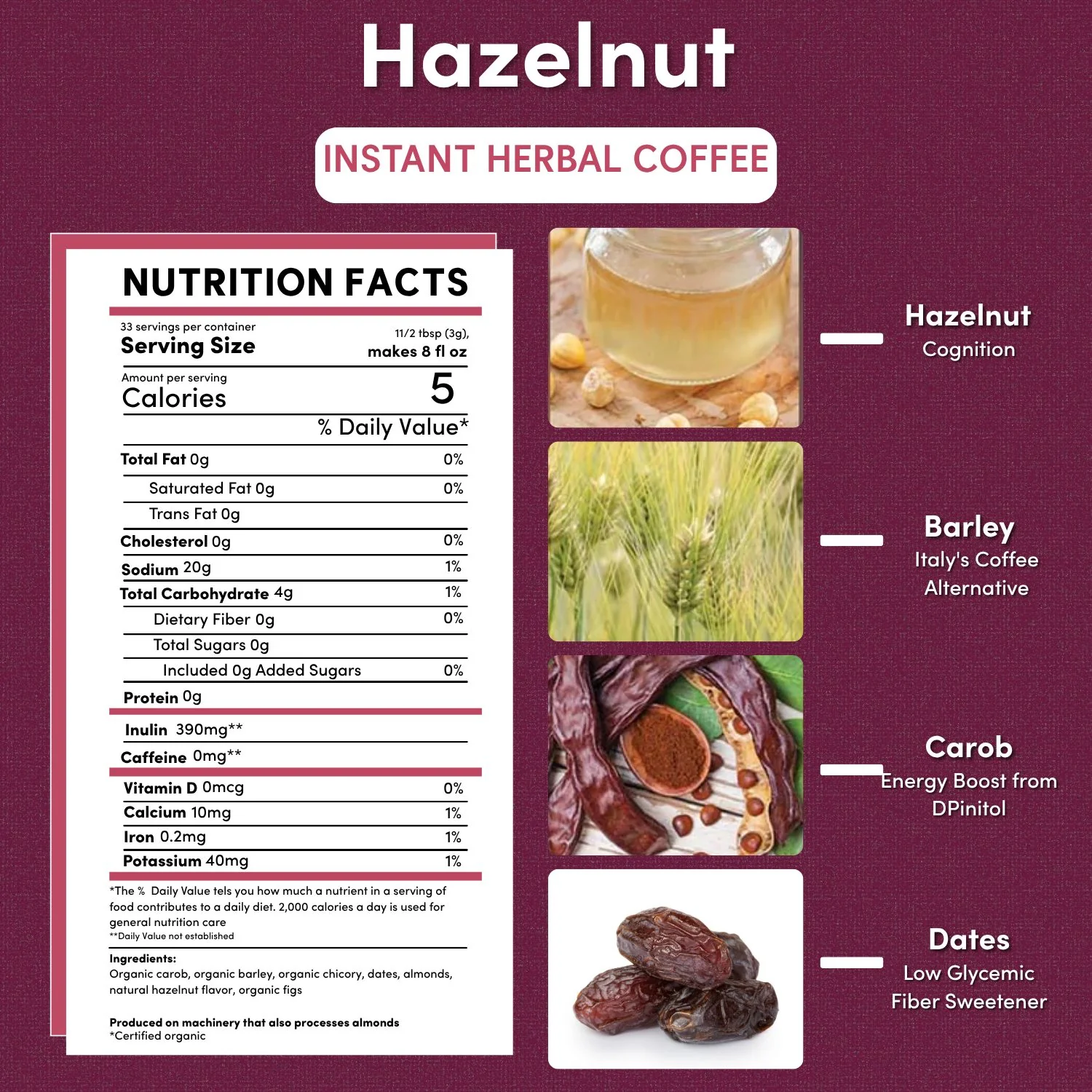 Instant Hazelnut Herbal Coffee - Image 5