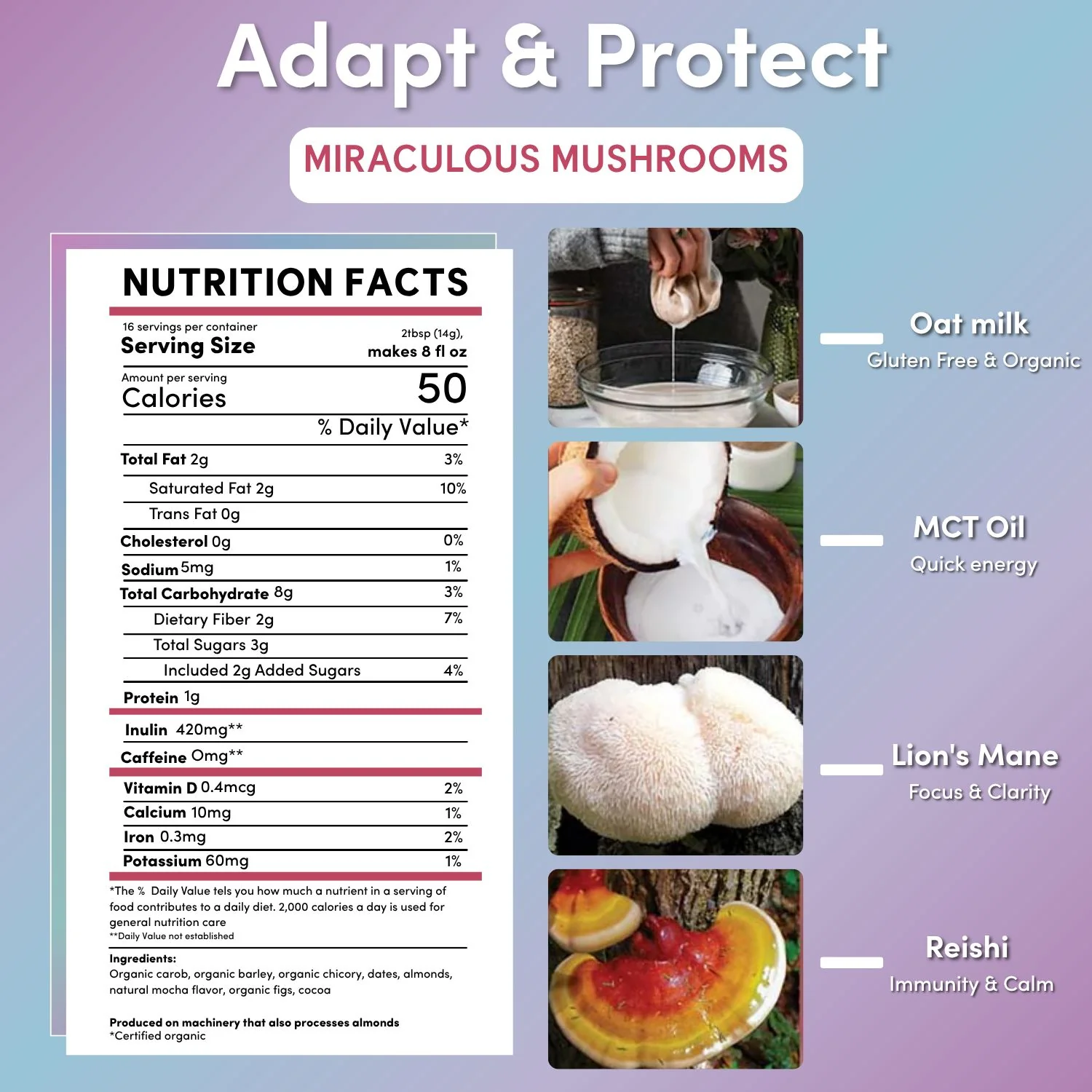 Miraculous Mushrooms® Adapt & Protect Instant Herbal Latte - Image 5