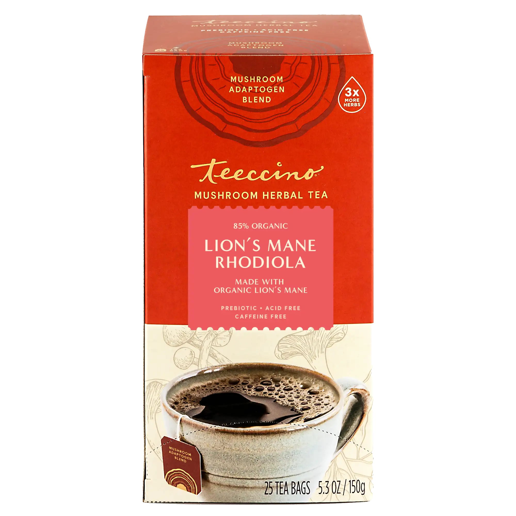 Lion's Mane Rhodiola Rose Mushroom Herbal Tea - Image 6