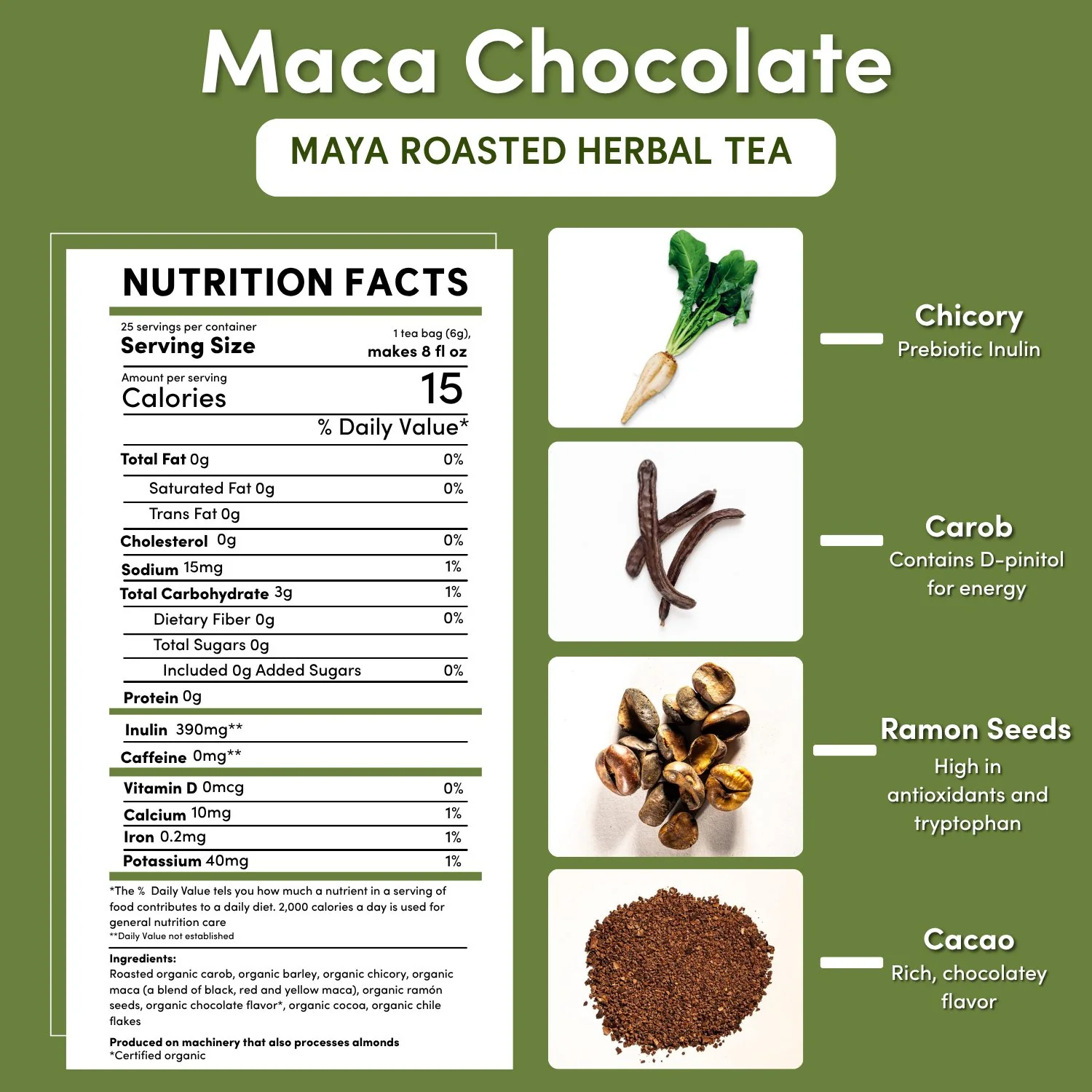 Maca Chocolate Roasted Herbal Tea - Image 11