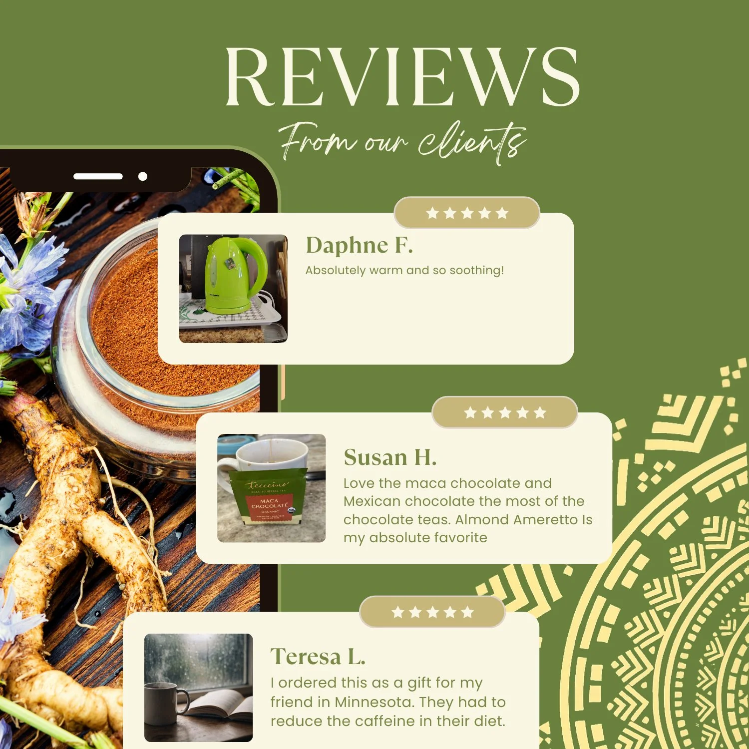 Maca Chocolate Roasted Herbal Tea - Image 21