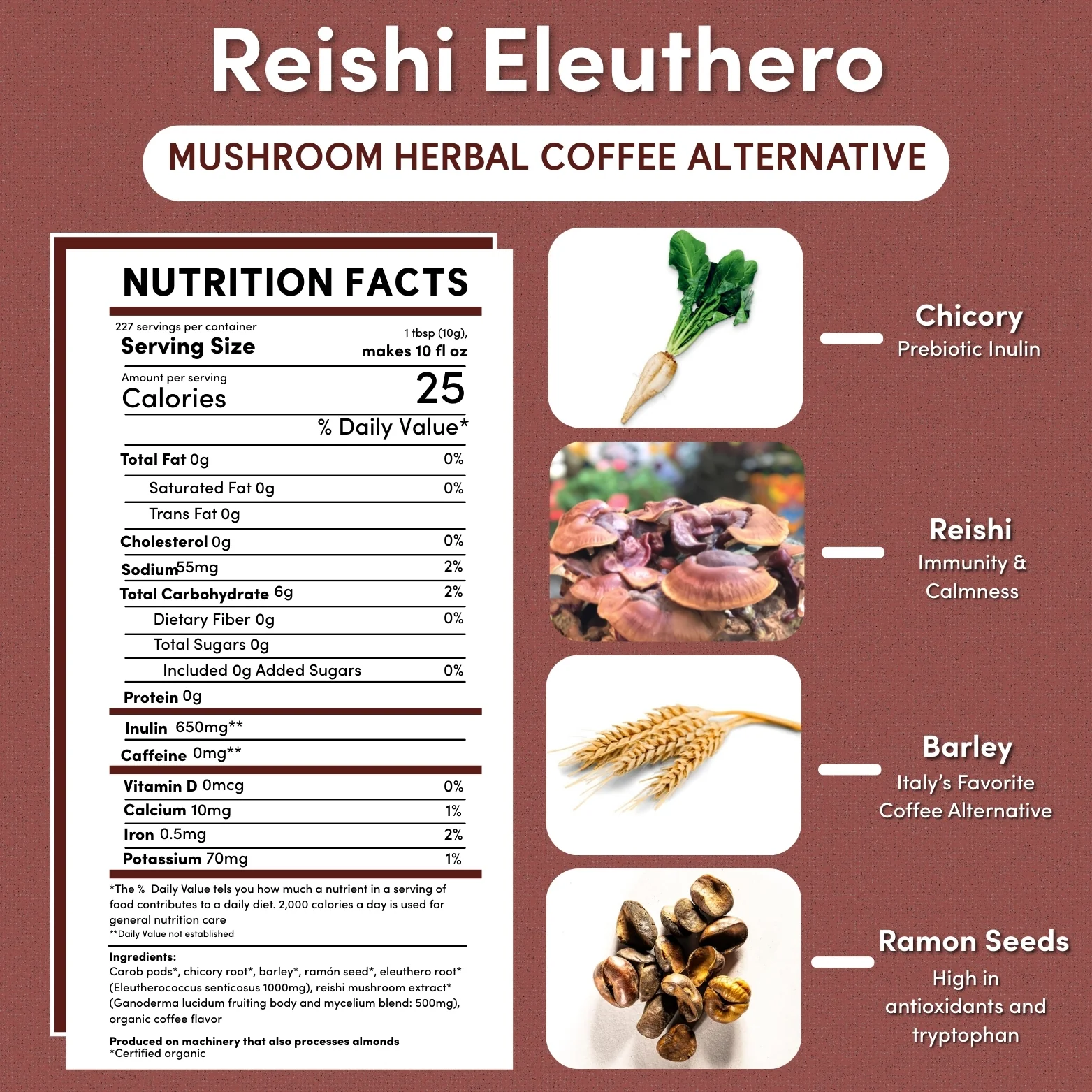 Reishi Eleuthero French Roast Mushroom Herbal Coffee - Image 8