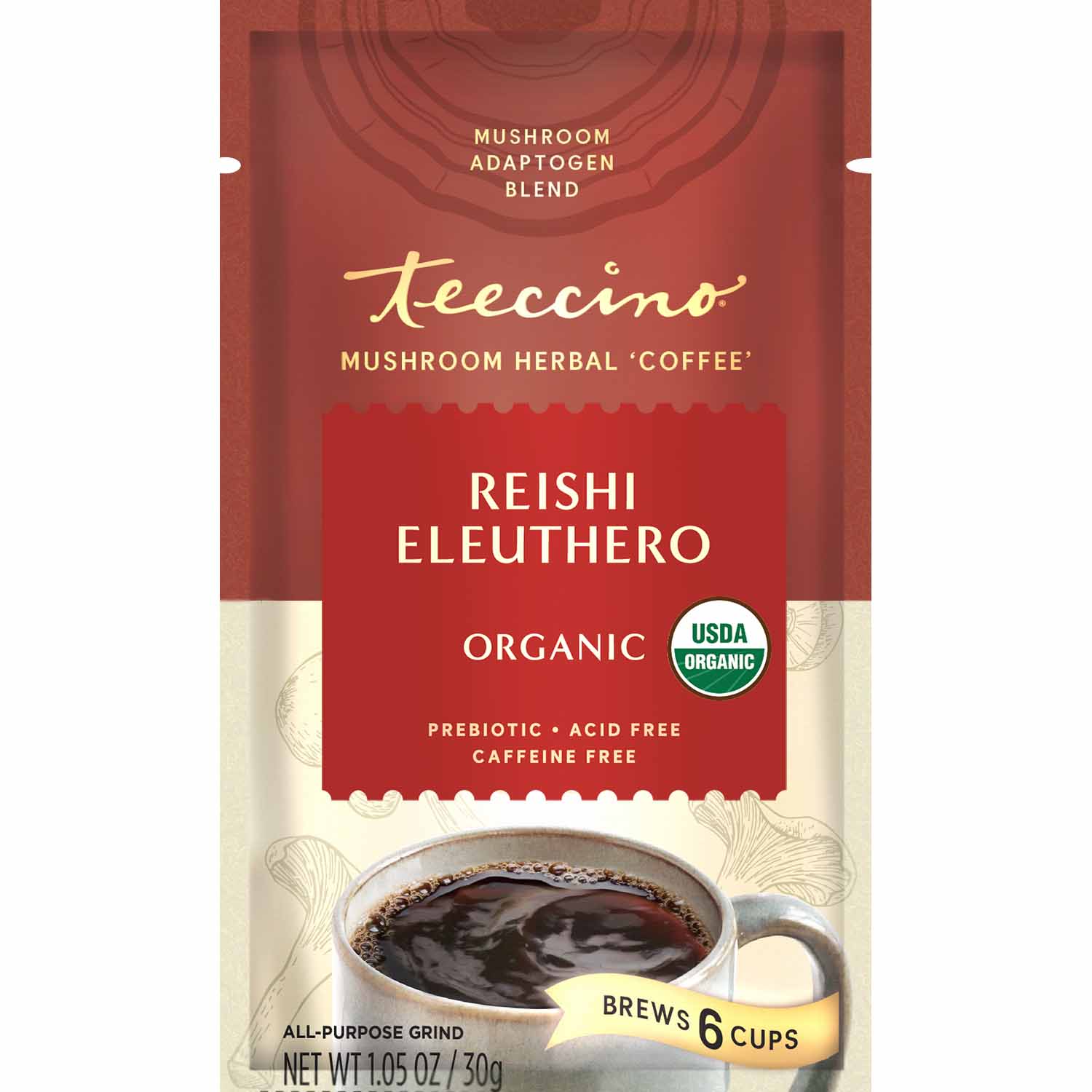 Reishi Eleuthero French Roast Mushroom Herbal Coffee - Image 5