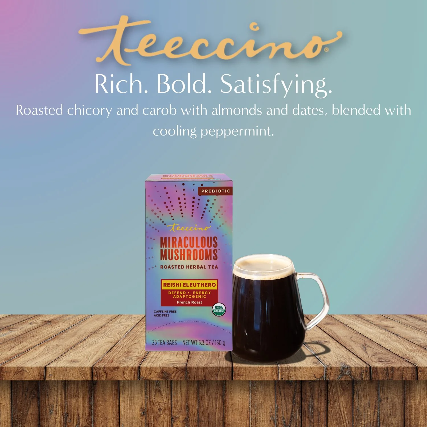 Reishi Eleuthero French Roast Mushroom Herbal Tea - Image 12