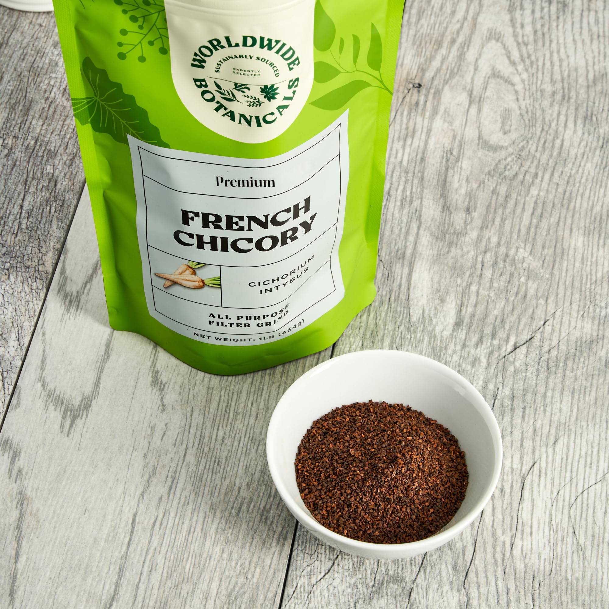 Worldwide Botanicals French Chicory Root, 1 Pound Ground, Brew Like Coffee, Blend Roasted Chicory Root With Coffee, Prebiotic, Acid Free, Caffeine Free, Kosher - Image 5