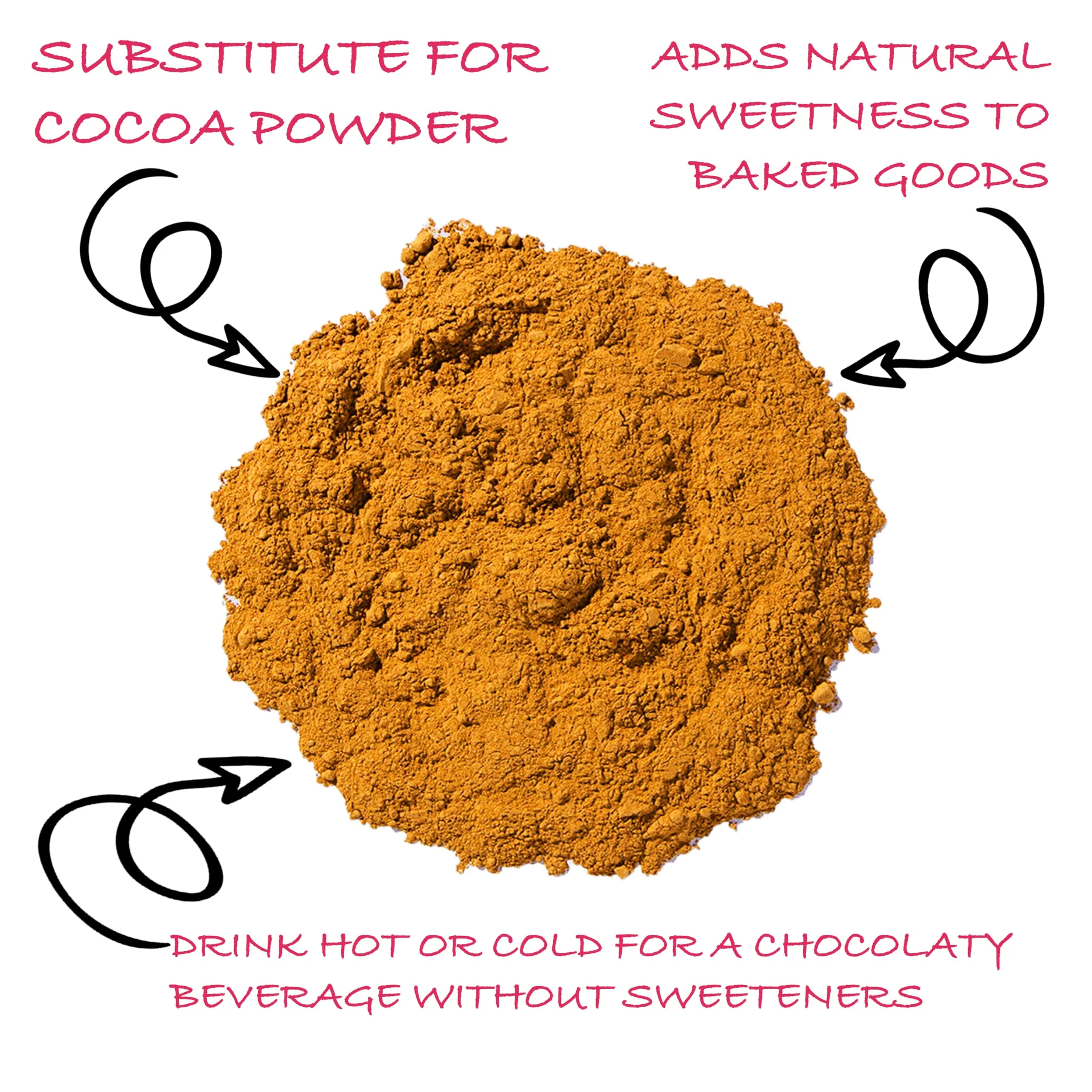 Worldwide Botanicals Organic Carob Powder, Medium Roast – 1 lb – Caffeine Free Cocoa Alternative – Low Fat Super Food with Natural Sweetness– Gluten Free, Kosher, 16 ounces - Image 2